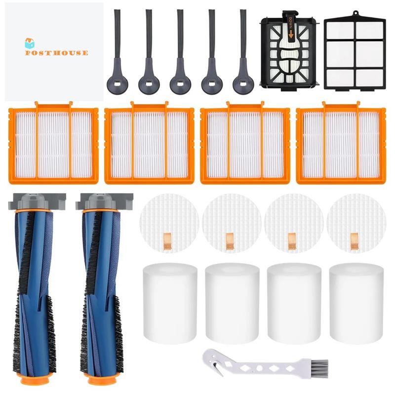 แปรงลูกกลิ้งหลัก ไส้กรองโฟม และแปรงข้าง สําหรับ Shark AV2501S AV2501AE