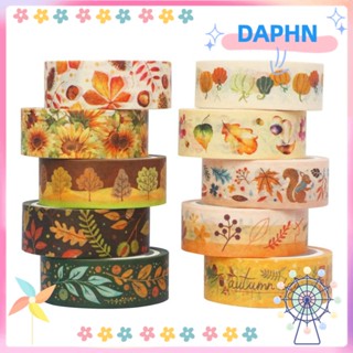 DAPHS เทปวาชิ คุณภาพสูง สําหรับตกแต่งสมุดภาพ เครื่องเขียน DIY 10 ม้วน ต่อชุด