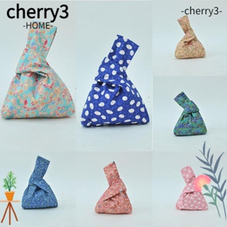 Cherry3 กระเป๋าสตางค์ ผ้าฝ้าย แบบพกพา สไตล์ญี่ปุ่น สําหรับใส่โทรศัพท์มือถือ