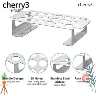 Cherry3 ตะแกรงย่างบาร์บีคิว สเตนเลส 18 หลุม อเนกประสงค์ อุปกรณ์เสริม สําหรับย่างบาร์บีคิว