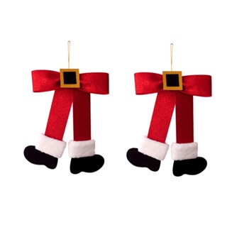 [EPAY] จี้โบว์คริสต์มาส รูปซานตาคลอส 2 ชิ้น