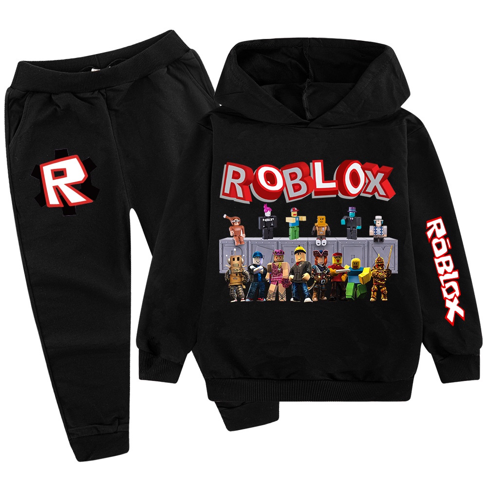roblox-เสื้อฮู้ดดี้-กางเกงกีฬา-ลําลอง-แฟชั่นสําหรับเด็กผู้ชาย-และเด็กผู้หญิง-2-ชิ้น