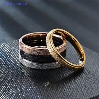 [Beautyoufeel] แหวนนิ้วมือ สเตนเลส กว้าง 4 มม. เครื่องประดับแฟชั่น สร้างสรรค์ สําหรับผู้หญิง ผู้ชาย