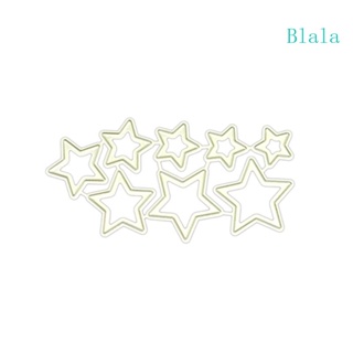 Blala Stars แผ่นแม่แบบโลหะ ตัดลายนูน สําหรับตกแต่งสมุด อัลบั้ม การ์ดอวยพร แฮนด์เมด DIY