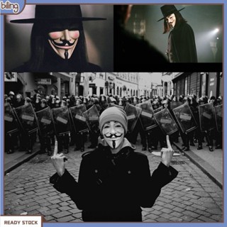 {biling} Anonymous Hacker V for Vendetta Master Face Mask ชุดแฟนซีอุปกรณ์ประกอบฉากฮาโลวีน