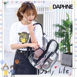 Daphne กระเป๋าเป้สะพายหลัง Pvc แบบใส ความจุขนาดใหญ่ สําหรับนักเรียน