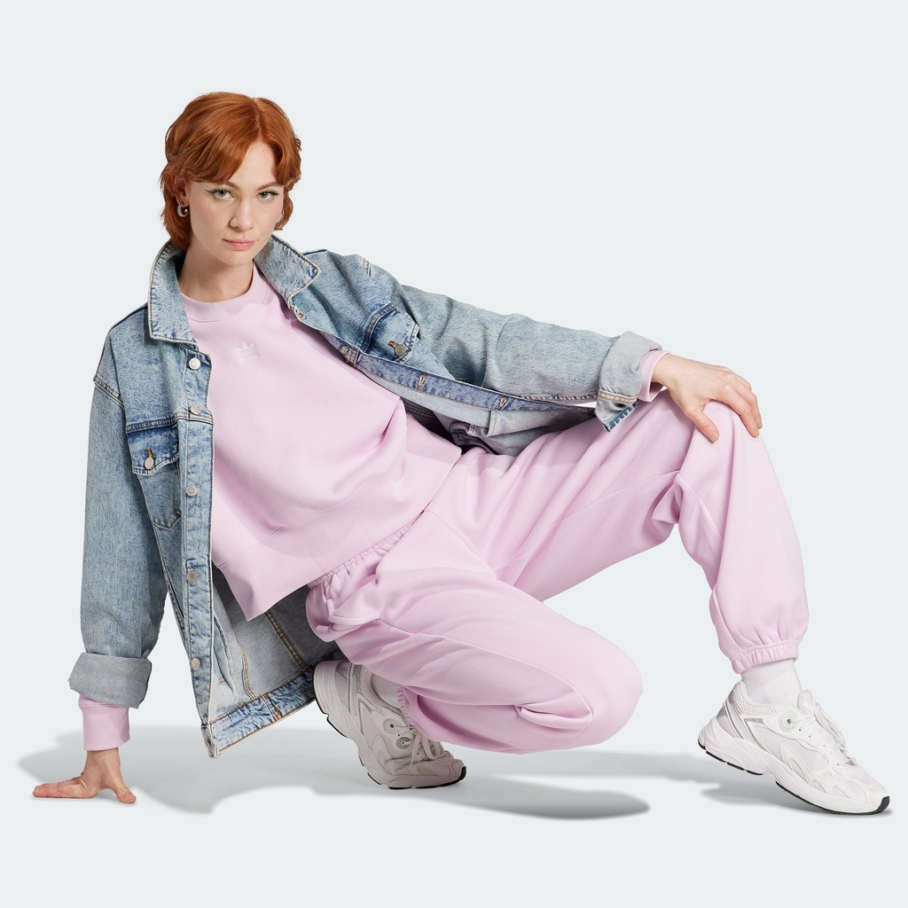 adidas-ไลฟ์สไตล์-เสื้อกันหนาวคอกลม-adicolor-essentials-ผู้หญิง-สีชมพู-ij9771