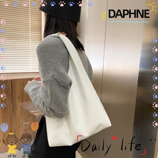 Daphne กระเป๋าหนัง PU ความจุขนาดใหญ่ สไตล์เรโทร
