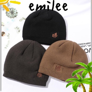 Emilee ชุดหมวกผ้าพันคอ หมวกบีนนี่ ยืดหยุ่น นุ่ม ฤดูหนาว