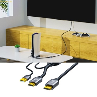 Doublebuy สายเคเบิลอะแดปเตอร์หน้าจอมอนิเตอร์ PVC HDMI-compatible2 1 เป็นพอร์ตแสดงผล ทนทาน