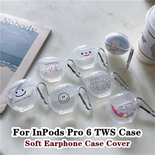 【Case Home】เคสหูฟัง แบบนิ่ม แบบใส ลายการ์ตูน สําหรับ InPods Pro 6 TWS Pro6