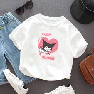 Summer childrens clothing cartoon melody Sanlio clothes lovely short-sleeved Kulomi shirt girls blouse thin style