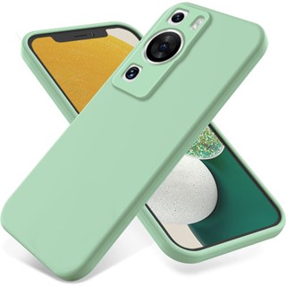 สําหรับ Huawei P60 P60 Pro เคส ELVEV กันกระแทก ซิลิโคนนิ่ม ของเหลว Flocking ภายใน เคสป้องกัน พร้อมสายคล้อง