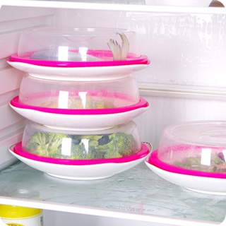 Spot second delivery# can be superimposed refrigerator fresh-keeping plate cover dust-proof bowl cover splash-proof oil cover refrigerator space saving kitchen storage cover 8cc