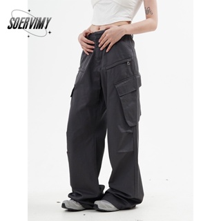 SOERVIMY กางเกงขายาว กางเกงเอวสูง สไตล์เกาหลี แฟชั่น 2023 NEW  Trendy Korean Style High quality ทันสมัย A93L7NF 36Z230909