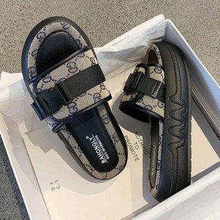 รองเท้าแตะ Velcro พื้นหนา เหมาะกับฤดูร้อน สไตล์เกาหลี สําหรับผู้หญิง 2022