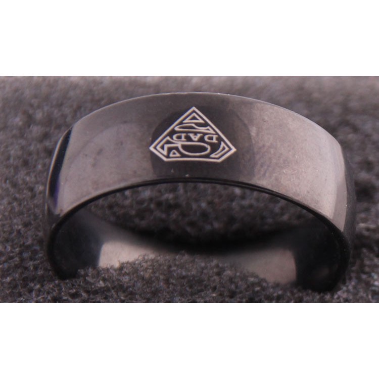 mens-super-hero-black-titanium-super-dad-ring-letters-carved-clearance-sale