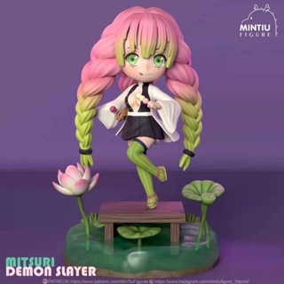 โมเดลฟิกเกอร์ Demon Slayers Blade Ganlu Temple Figure GK White ขนาด 10 ซม. ราคาจริง สําหรับทหาร 3d VXVI