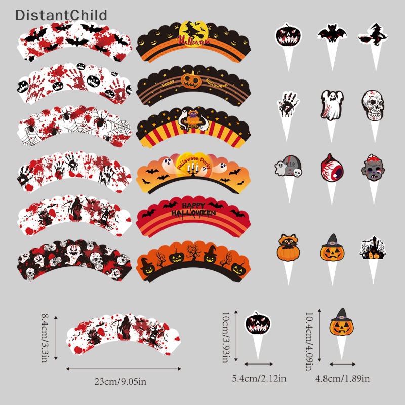 dsth-ป้ายฉลาก-สําหรับตกแต่งคัพเค้ก-แซนวิช-มัฟฟิน-ปาร์ตี้ฮาโลวีน-6-ชิ้น