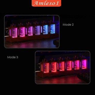 [Amleso1] Nixie Tube นาฬิกา ปรับได้ หลายโหมด สําหรับตกแต่งบ้าน ห้องนอน ของขวัญวันเกิด