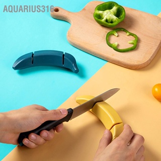 Aquarius316 ที่ลับมีด 2 ช่อง มีดทําครัว ลับมีด เครื่องมือลับมีด การออกแบบกล้วย ตกแต่ง