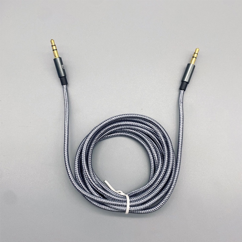 แจ็ค-3-5mm-nylon-braided-aux-cable-สายยาว-1-2m-สำหรับ-มือถือ-เครื่องเสียง-หูฟัง-ลำโพง-วัสดุ-tpe-ที่ยืดหยุ่นสูงอ่อนนุ่ม