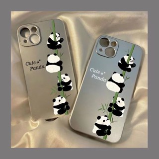 เคสโทรศัพท์ซิลิโคน TPU แบบนิ่ม ลายแพนด้า กันกระแทก สําหรับ IPhone 14 13 12 Pro Max 11 XS XR X 8 + 7 6S Plus Mini