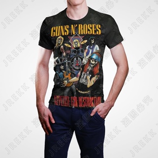 ใหม่ เสื้อยืดแขนสั้น พิมพ์ลาย Guns N Roses 3D แฟชั่นฤดูร้อน สไตล์สตรีท สําหรับผู้ชาย และผู้หญิง 2023