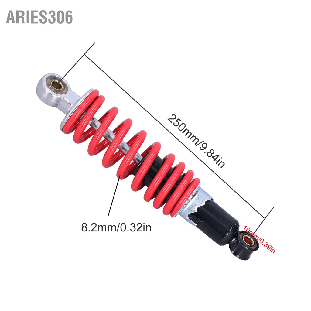 aries306-โช๊คอัพหลัง-250-มม-9-84-นิ้ว-สําหรับรถจักรยานยนต์วิบาก-atv-70-125cc