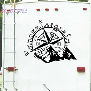 【COLORFUL】Mountain-Compass Large Vinyl Car Bonnet Side Stickers Van Decal Camper Caravan