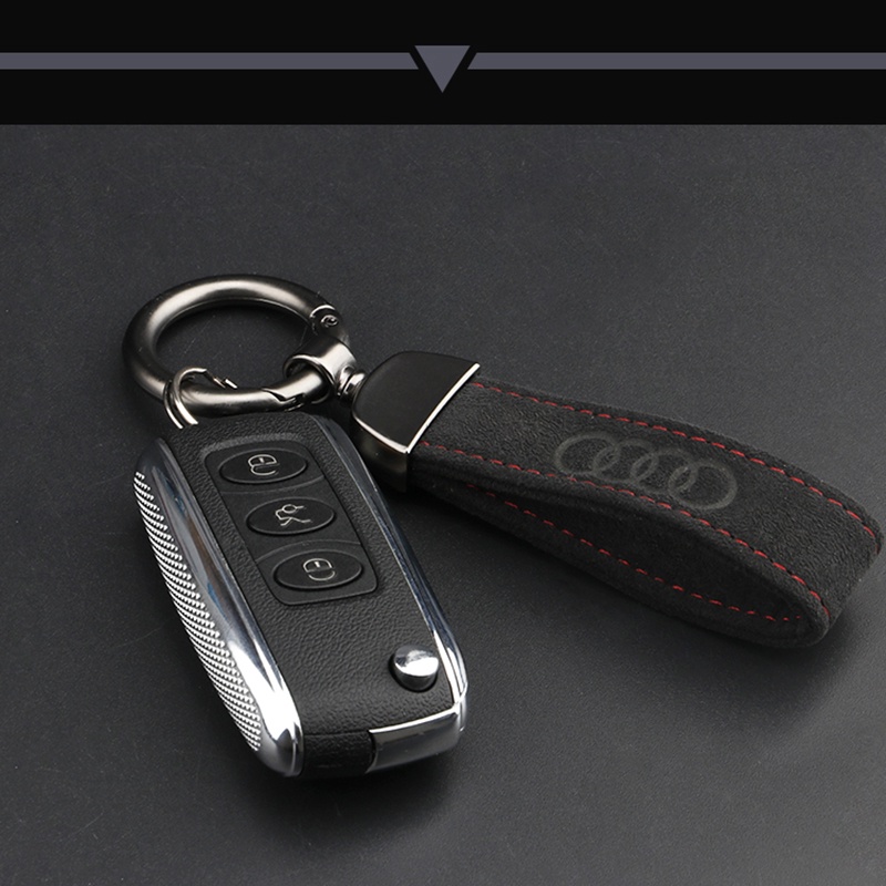 พวงกุญแจรถยนต์-หนังกลับ-อัลลอย-จี้ตราสัญลักษณ์-สําหรับรถยนต์ทุกรุ่น