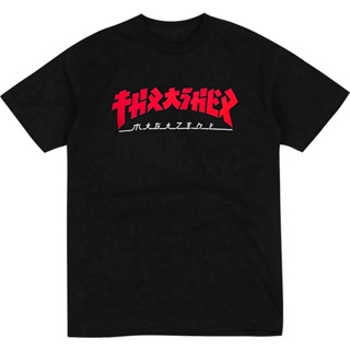 TOP CT Soft Breathable Hip Hop Lovers Day Gym Thrasher Godzilla Short Sleeve T Shirt Loose Cartoon Cotton Best Selling_0