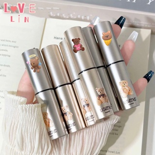 【lovelin】USLIKE Bear ลิปสติก เพิ่มความชุ่มชื้น ไม่จางง่าย สีขาว