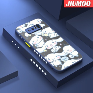 เคสโทรศัพท์มือถือ ซิลิโคนใส กันกระแทก ขอบสี่เหลี่ยม แบบบาง ลาย Sanrio Cinnamoroll น่ารัก สําหรับ Samsung galaxy Note 8 Note 9