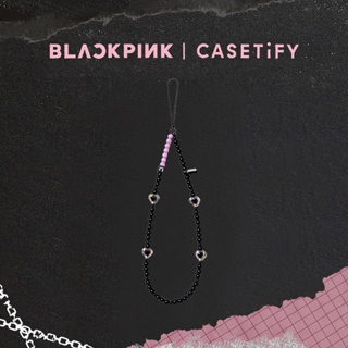 Casetify เกาหลีใต้ ทีมเด็กผู้หญิง BLACKPINK โซ่โทรศัพท์ ลูกปัด เคสโทรศัพท์ สายคล้องจี้