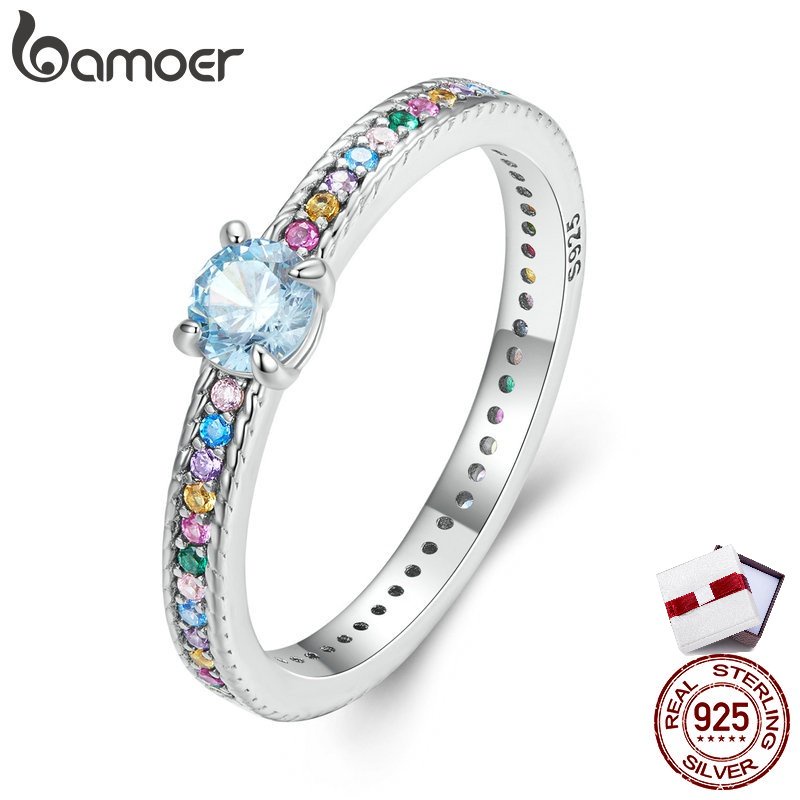 bamoer-แหวนเงิน-925-เครื่องประดับแฟชั่น-เรียบง่าย-หลากสี-สําหรับผู้หญิง-คู่รัก