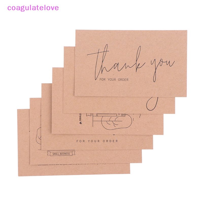 coagulatelove-การ์ดกระดาษคราฟท์ธรรมชาติ-ลาย-thank-you-for-your-order-สําหรับตกแต่งการ์ด-30-ชิ้น-ขายดี