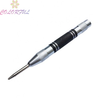 【COLORFUL】Easy to use Spring Loaded Marker | Automatic Center Punch for Precise Marking on Wood Glass and Metal