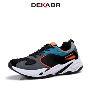 Dekabr รองเท้าผ้าใบลําลอง ผ้าตาข่าย ระบายอากาศ เหมาะกับการวิ่งจ๊อกกิ้ง เล่นกีฬา แฟชั่นสําหรับผู้ชาย