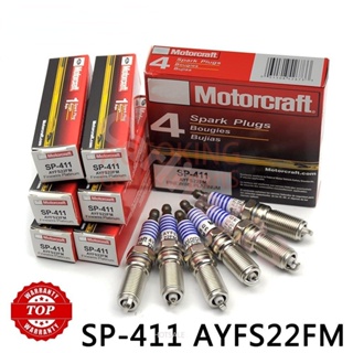 หัวเทียนแพลตตินัม SP-411 AYFS22FM สําหรับ Mazda Ford Foucs C-MAX Fiesta Edge Lincoln MKX Cadillac CTS Mercury 4 ชิ้น