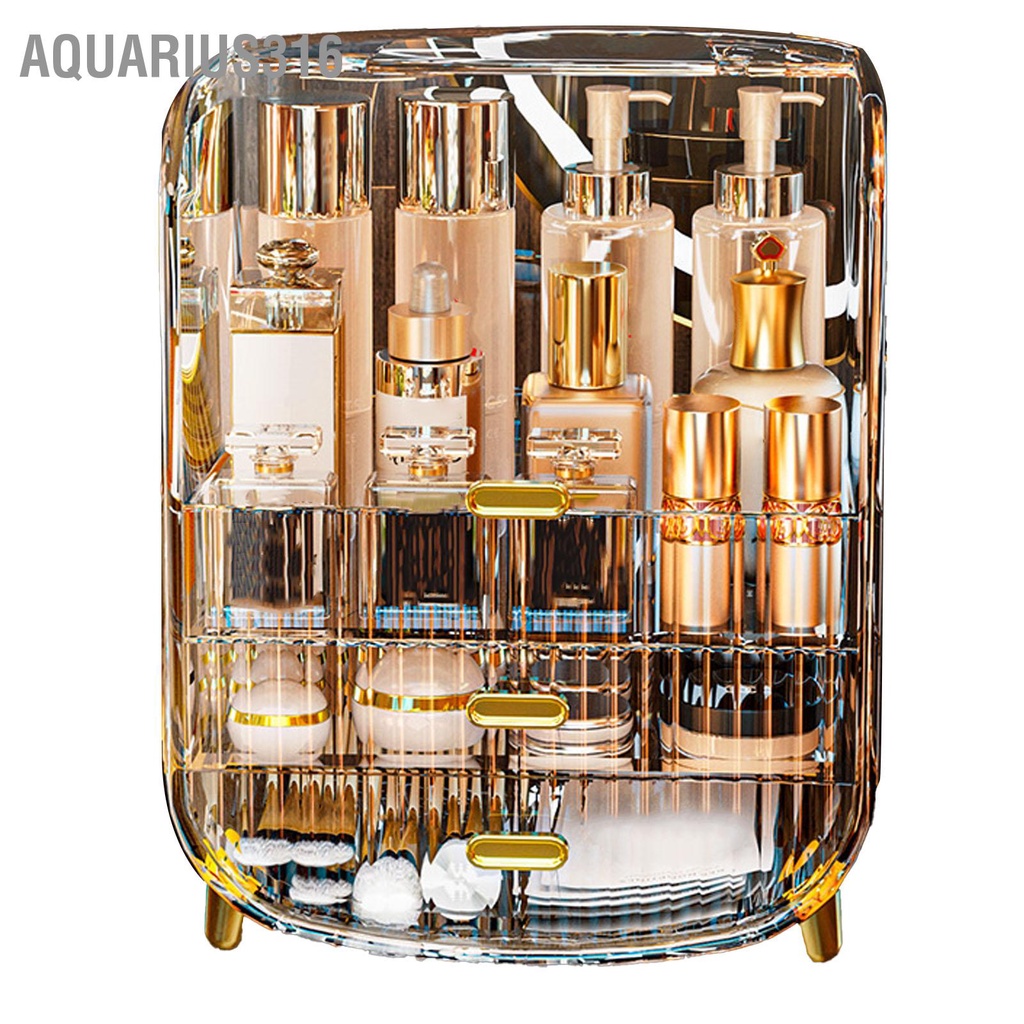 aquarius316-ที่ใส่เครื่องสำอางกันฝุ่นความจุขนาดใหญ่ใสที่ใส่เครื่องสำอาง