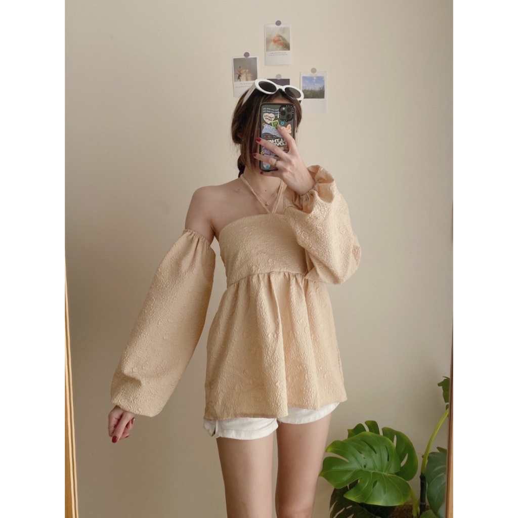 bkl-พร้อมส่ง-bk0104-ผ้าคอตตอนอัดลาย-เสื้อสายเดี่ยวคล้องคอแขนแยก-ใส่ได้2แบบ-น่ารักมาก-มีปลายทาง-ชุดไปทะเล-เดรส-เสื้อยืด