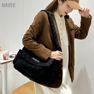 NAVEE กระเป๋าถือสตรี Messenger ความจุขนาดใหญ่กระเป๋าสะพายไหล่นักเรียนเรียบง่าย