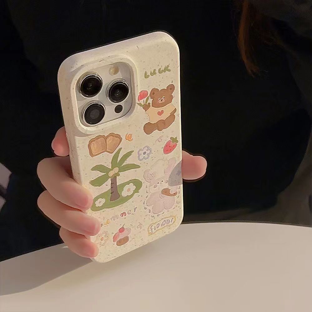 เคสโทรศัพท์มือถือ-ลายกราฟฟิตี้หมีน้อยน่ารัก-ย่อยสลายได้-สําหรับ-iphone-14promax-pro-1112-13-eemk