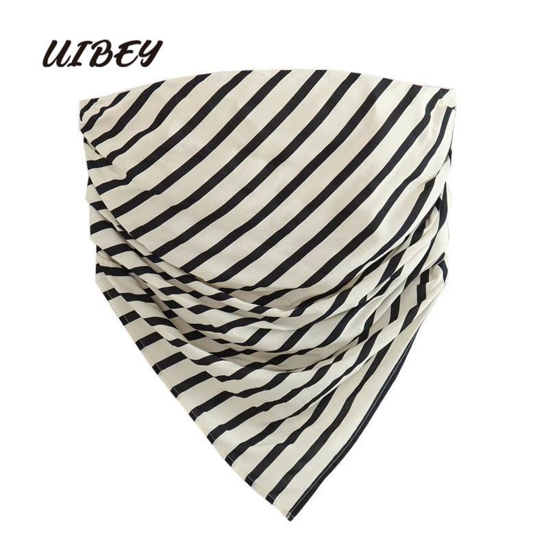 uibey-เสื้อกั๊กแฟชั่น-ลายทาง-สีขาว-9685