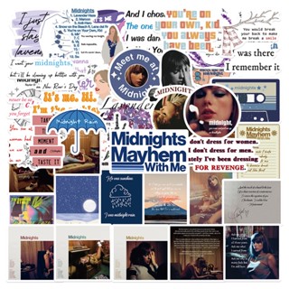 สติกเกอร์ Taylor Swift MIDNIGHTS กันน้ํา สําหรับติดตกแต่งกระเป๋าเดินทาง แล็ปท็อป โน้ตบุ๊ก 50 ชิ้น ต่อชุด