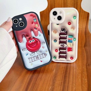 Cute เคส Xiaomi Redmi Note 11 10 9 8 7 4G 5G 9A 9C Mi POCO M3 Pro X3 GT 13T 10T 4G 5G Visual 3D M&amp;Ms Chocolate Oval Full Fine Hole Shockproof Tpu Soft Phone Case 1STX 11