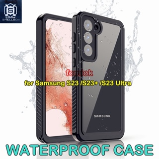 Shellbox Waterproof Case for Galaxy S23 Plus Swimming/Diving Underwater 5M Water Proof Phone Case for Samsung S23 S23+ S23 Ultra 360 Cover