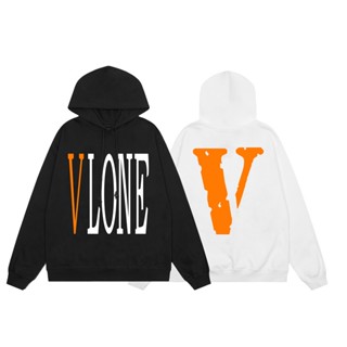 Vlone- เทรนด์แฟชั่น ขนาดใหญ่ ลายส้ม รูปตัว V ด้านหลัง สวยงาม อเนกประสงค์ สไตล์ unisex Mhsd