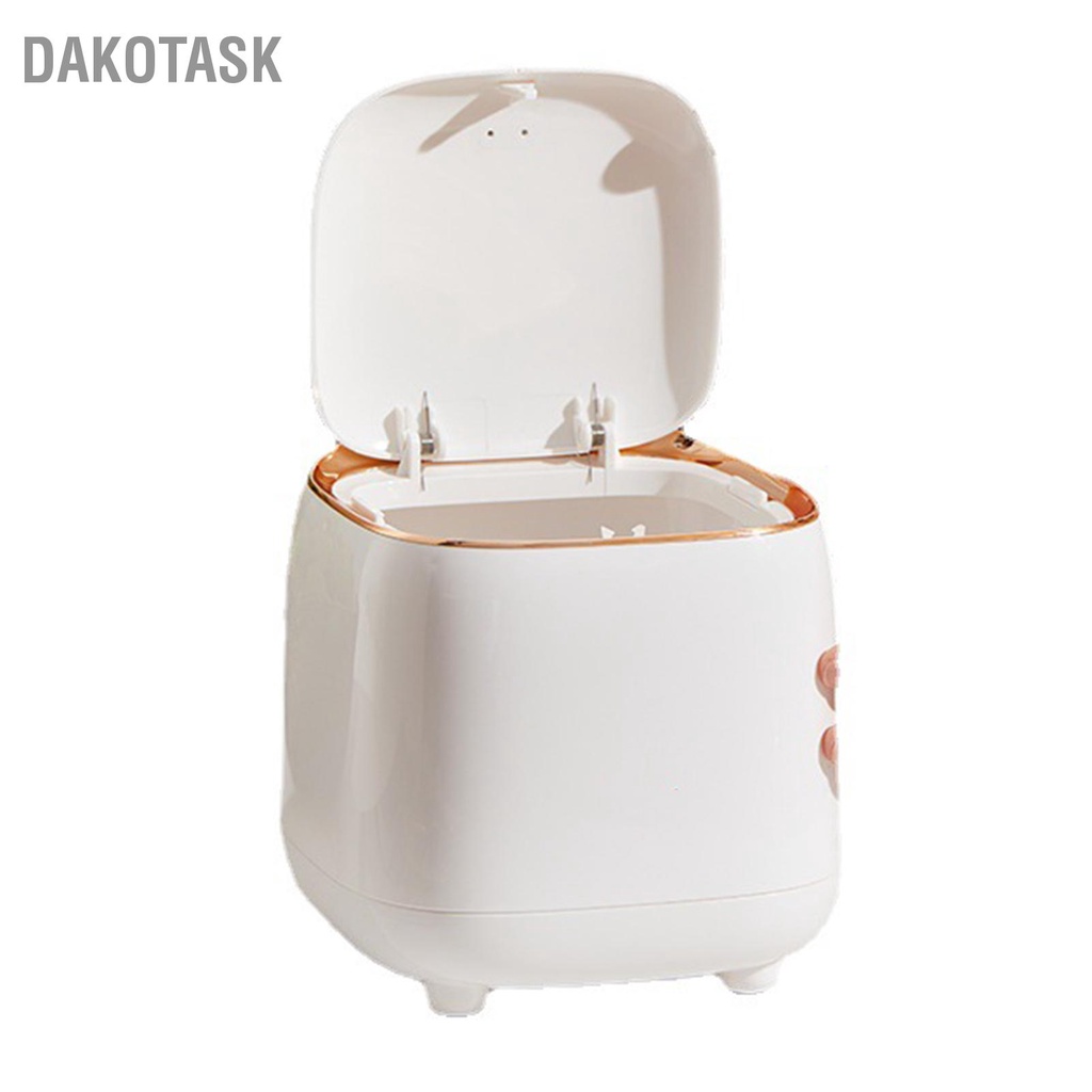 dakotask-ถังขยะตั้งโต๊ะแบบกดพร้อมฝาปิดสองชั้นที่ทันสมัยเปิดถังขยะขนาดใหญ่สำหรับห้องนั่งเล่น